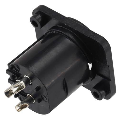Greluma 6 Pcs XLR Male 3 Pin Panel Jack XLR Male for Microphone Nickel Plated Copper Contacts XLR plug 1-6