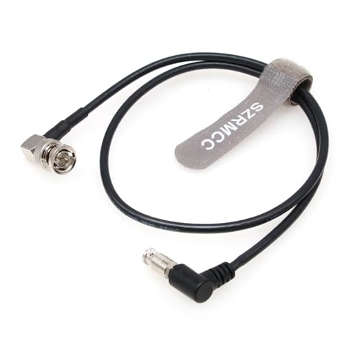 SZRMCC 12G SDI BNC Cable UHD 4K Micro BNC to Standard BNC Male Right Angle 75 Ohm High Density Video Coaxial Cable for Blackmagic Video Assist 5" Monitor (45cm) 45cm
