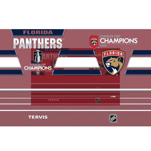 Tervis Traveler NHL® Florida Panthers® - 2025 NHL Stanley Cup Champions Made in USA Double Walled Insulated Tumbler Travel Cup Keeps Drinks Cold & Hot, 30oz, Stainless Steel
