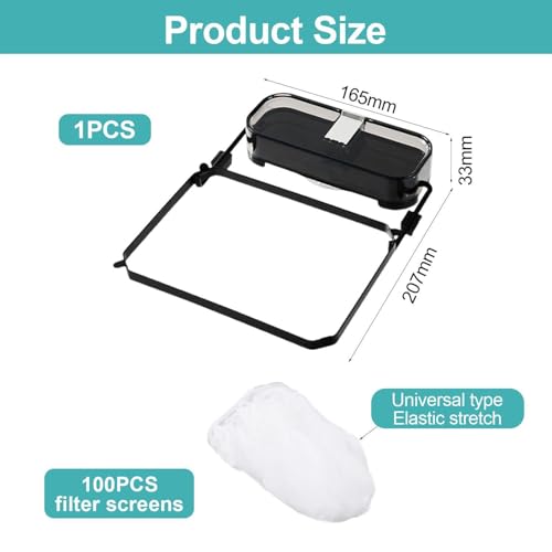 1 Piece Sink Strainer Holder and 100 Pieces Strainer, Kitchen Sink Accessories, Sink Drain Rack, Anti-Clogging Sink Strainer