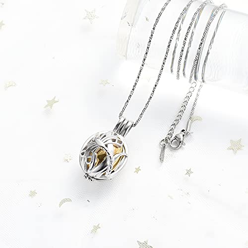 Dragonfly Cremation Jewelry Urn Necklaces for Ashes for Human/Pet Ashes Hollow Mini Urns Stainless Steel Memorial Locket Pendant Jar Keepsake Ashes Pendant Jewelry S-Gold
