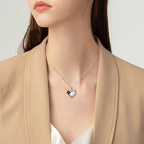 POPLYKE Urn Necklace for Ashes Sterling Silver Gifts for Women Men Her Grandma Cremation Necklace Jewelry Dog Heart Urn Necklace