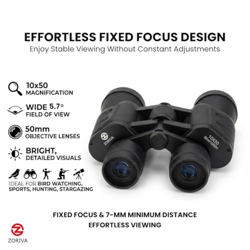 10x50 Professional High-Power Binoculars for Adults