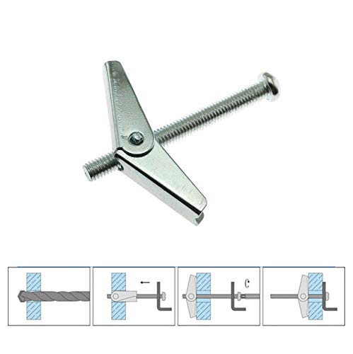 [Australia - AusPower] - TAODAN 10pcs M6 Toggle Anchor Bolt Wing Bolts Wall Toggle Bolts 