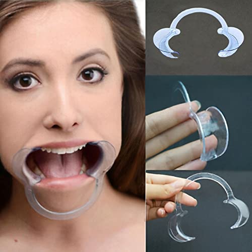 Pack of 20 Cheek Holders Dental C-Shape Mouth Opener Mouth Angle Holder | For adults and children for dental care and party game, blue, 5L + 10M + 5S