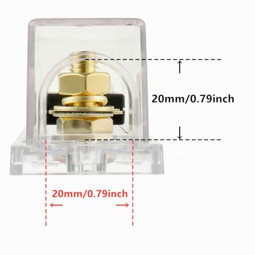 BOJACK 2pcs 200A ANL Fuse Holder and 2pcs 200Amp 32VDC ANL Fuses for Audio and Video Systems