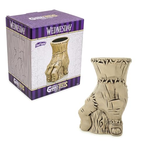 Geeki Tikis The Addams Family Thing Ceramic Mug | Party Cocktail Tumbler For Liquor and Beverages | Holds 28 Ounces