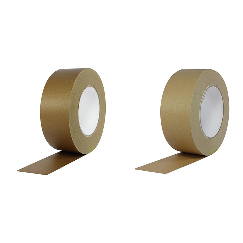 ProTapes Pro 184HD Rubber High Tensile Kraft Flatback Carton Sealing Tape with Paper & ProTapes Pro 183 Rubber Paper Carton Sealing Tape, 7.1 mils Thick, 55 yds Length x 3" Width