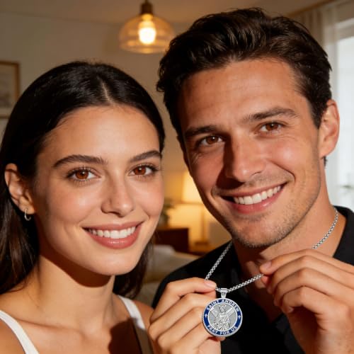 Saint Andrew Medal Necklace Catholic Saint Pendant Religious Jewelry Gift Silver