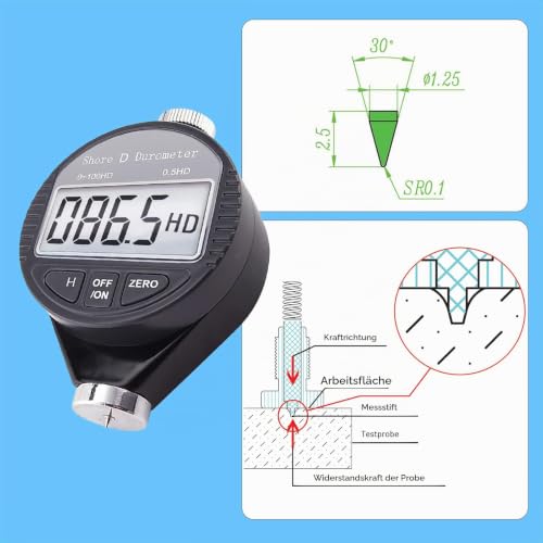 Generic Digital Shore D Meter 0 to 100 Hd Durometer Shore D Hardness Tester