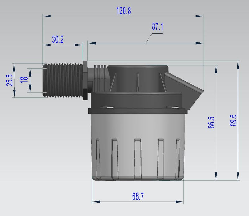 [Australia - AusPower] - Large Water Tank Valve, Automatic Water Level Control valve Plus Inside Type, Float Valve Uesd for Tank, Solar Energy, Auto Pot, Aquariu (3/4'') 3/4'' 