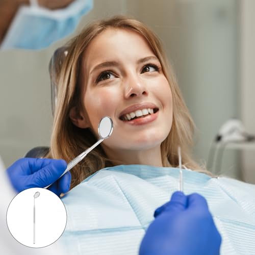 Dental Mouth Mirror Set, Inspection Mirror for Tooth Control, Oral Care Tool, Extension Tool, Silver