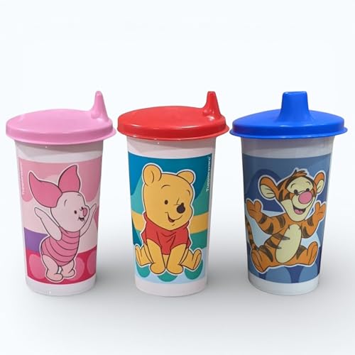 New Tupperware Bell Tumbler 10oz w/ Sipper Seal Set of 3 Red Pink Blue