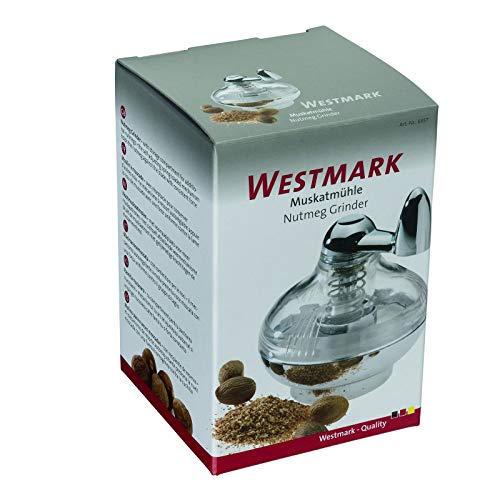 Westmark Nutmeg Grinder, With Storage Area, Plastic/Stainless Steel, Silver/Transparent, 69572260 Mill