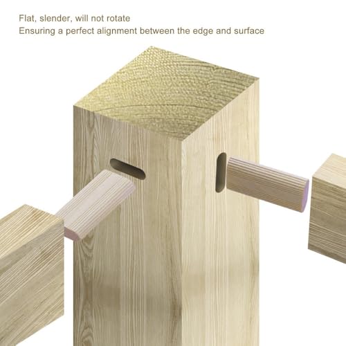 Anu Limen solid beechwood dowel pins, 0.4 x 2 inch, for furniture assembly and woodworking projects