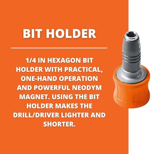 FEIN 60510222010 1/4in Hex Socket Bit Holder,Multi-Colour