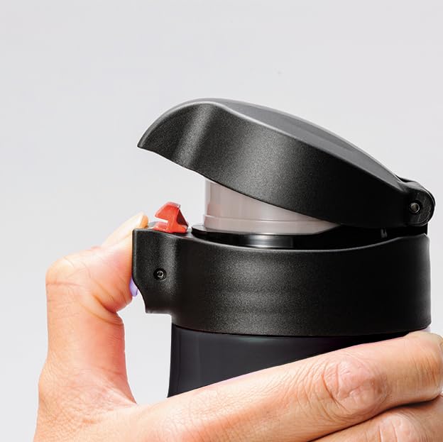 KYOCERA Wide Ceramic Interior Travel Mug-Fits Most Cup Holders, Spill-Proof Black 12 Ounces