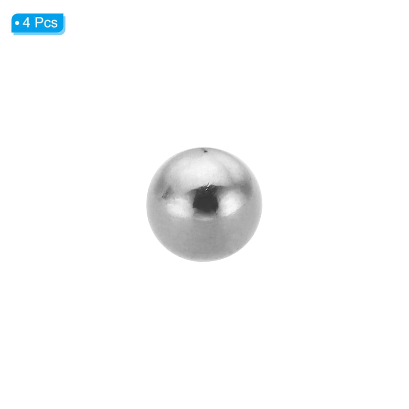 [Australia - AusPower] - PATIKIL M5x12mm Ball Nuts Knob, 4 Pcs Female Thread 304 Stainless Steel Round Blind Hole Screw Cap Cover for Lighting Machinery DIY Decoration, Silver 