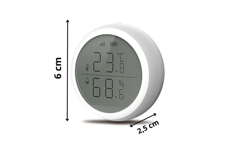 [Australia - AusPower] - Sone Smart One Zigbee Temperature Sensor with Display - Temperature & Humidity Sensor Zigbee 3.0 - LCD Thermometer & Hygrometer - Compatible with TUYA/Smart Life - with Alarm & XLSX Export 