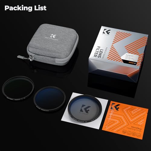 K&F CONCEPT 72mm UV/CPL/ND2-400 Len Filter Kit 3pc Multi-Layer Coatings
