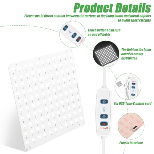 5 Pcs CMYK LED Backlight Board Kit Compatible with Bambulab A1/A1 mini Combo/P1P/P1S/X1C/X1E AMS 3D Printer 3D Printer Light DIY Hardware Model Spare Parts 5V 2A Type-c Powered White