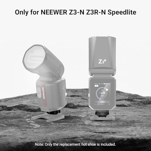 NEEWER Z3-N Replacement Hot Shoe Mount, Only for Z3-N Z3R-N Round Head Flash Compatible with Nikon Cameras, Speedlite Hot Shoe Adapter Repair Part with Upgraded Metal Contact Interface