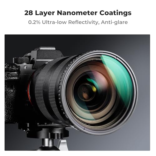 K&F CONCEPT 72mm Variable ND Lens Filter ND8-ND128 (3-7 Stop) No X Cross