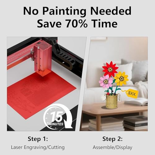 SCULPFUN 4Pcs Coloured Plywood Sheets A4 297x210x3mm, Pre-Painted Basswood Boards (Black/White/Red/Green), Paint-Free Laser Wood Panels for Crafting, Engraving & DIY Wood Burning
