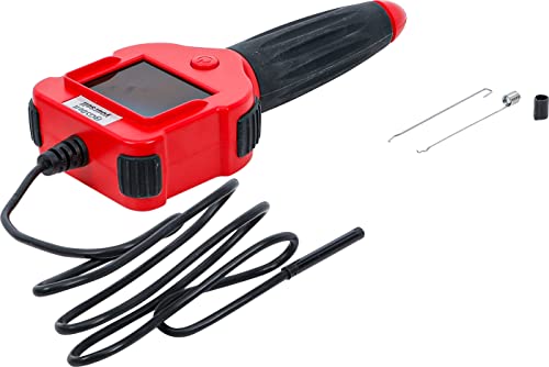 BGS DIY 63217 Endoscope Colour Camera with TFT Monitor Camera Head Diameter 5.5 mm | Colour display 61 mm (2.4 inches), 6 LEDs, gooseneck length 1000 mm, camera focus 3-10 cm, magnet and hook, IP67