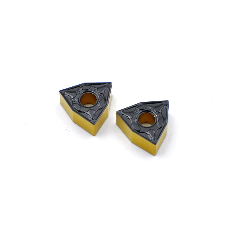 [Australia - AusPower] - CDBP CNC Carbide Inserts Reversible Plates WNMG060404 WNMG331 - Universal Steel Machining Turning Inserts -TiN Coating Pack of 10 WNMG060404-PM 