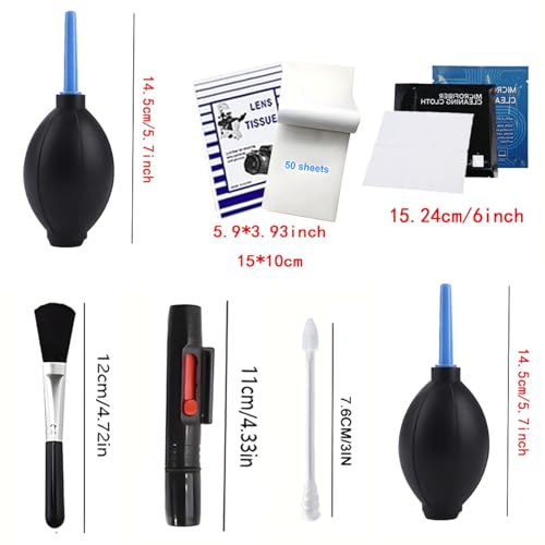 Professional Camera Cleaning Kit(38 pcs) - Including Lens Paper/Blower, APS-C Clean Swabs, Microfiber Cloths, Lens Pen, Clean Brush - DSLR Photography Accessories Lens Cleaning Kit Photographer Gifts