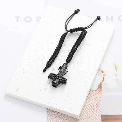 XSMZB Fish Hook Cross Urn Bracelet for Ashes of Loved One Deer Antler Keepsake Ash Bracelets Adjustable Cremation Jewelry Memorial Bangle Black