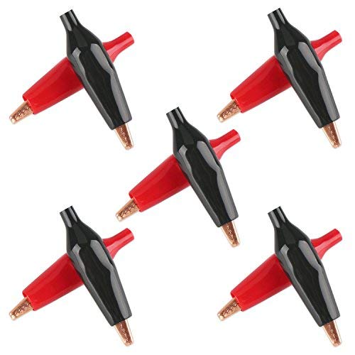 [Australia - AusPower] - DROK Alligator Clips, 20pcs Insulated Electrical Test Kit 1.77"/45mm 10A Pure Copper Alligator Clip Crocodile Clamps Jumper Helper with Protective Insulation Cover 