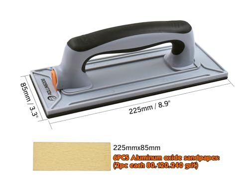 ROLLINGDOG rectangular drywall pole sander hand sanding block for smooth wall and ceiling surfaces