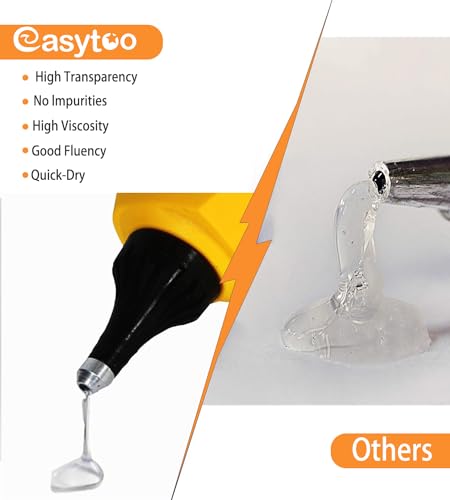 EASYTOO mini hot glue sticks, 0.27 x 6 inch clear 100-pack for all-temperature glue guns