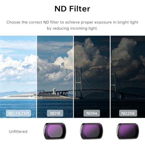 Clolasa HD CPL ND16 ND64 ND256 Filter Kit Compatible with DJI Pocket 4/3