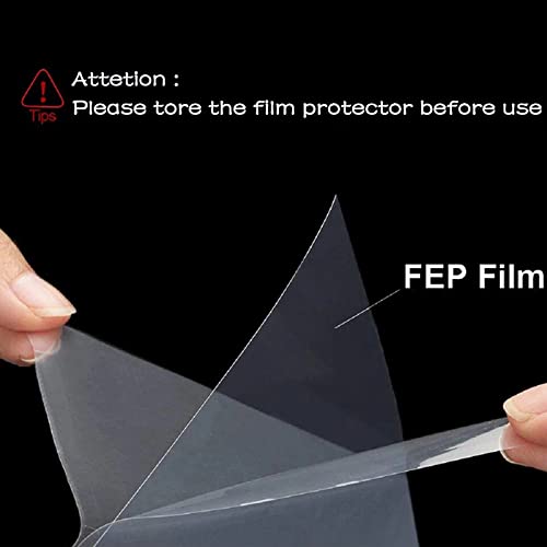 6PCS FEP Film 200x140x0.15mm, FEP Release Film for ELEGOO Mars 2, Mars 2 Pro, Mars 3, Photon Mono, Mono 4K, Mono SE, Halot One, Voxelab Proxima LCD Resin 3D Printers…