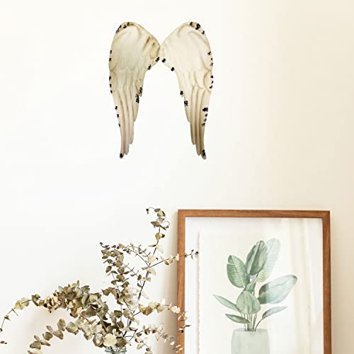 GAPLUM Hanging Metal Angel Wings Wall Art Decor Rustic Metal Angel Wall Sculpture Antique Angel Home Wall Decoration