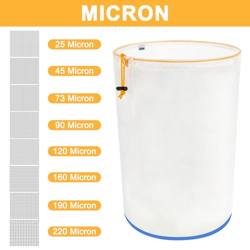 PSLER 5-gallon reusable nylon fine filter bag with 220-micron mesh screen