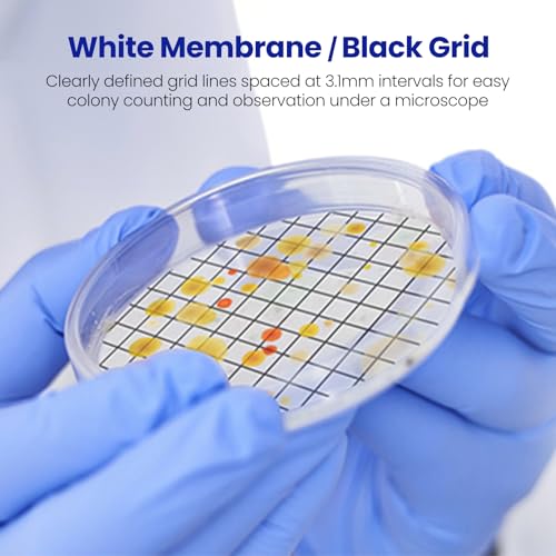 47mm Sterile MCE Gridded Membrane Filter 0.45 Micron, Pack of 100