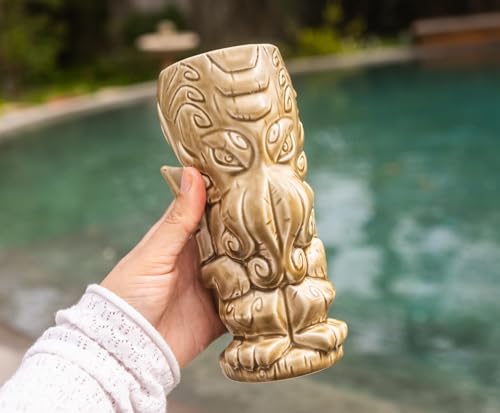 Geeki Tikis Cthulhu Ceramic Mug | Party Cocktail Tumbler For Liquor and Beverages | Holds 14 Ounces