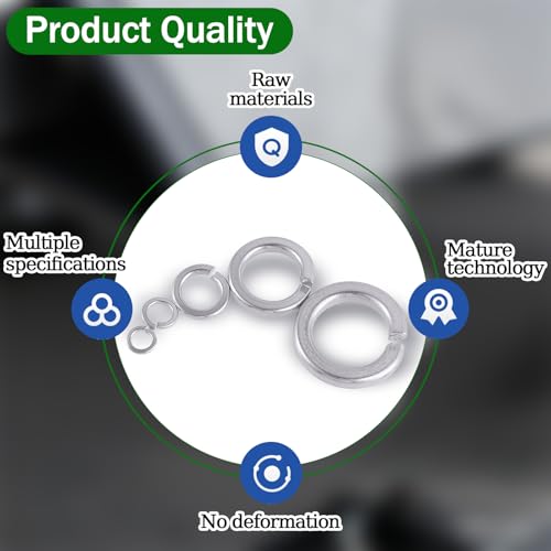 Ranstac 3/8-inch spring lock washer for screws and bolts, 100-piece set