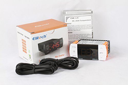 Elitech EK-3030E Digital temperature controller with touch screen, Thermostat with 2 relays, output control refrigeration, heating, defrost, fan, 2 probes