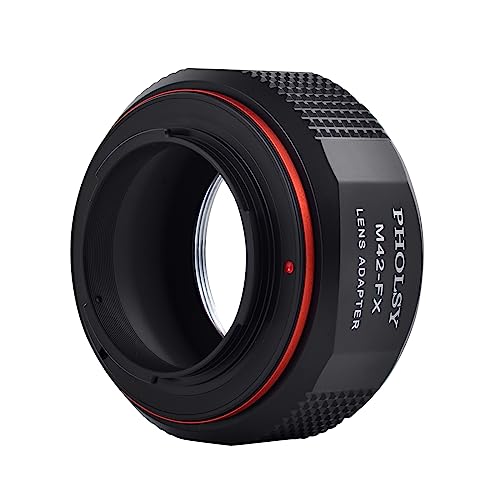 PHOLSY Lens Mount Adapter Compatible with M42 42mm Lens and Fuji X Camera M42 to Fujifilm FX