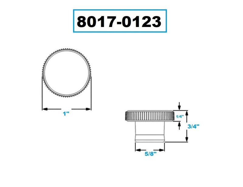 [Australia - AusPower] - HHIP 8017-0123 1 X 5/8 X 3/4 X 1/4" 1/4-20NC Knurled Knob Thumb Nut 