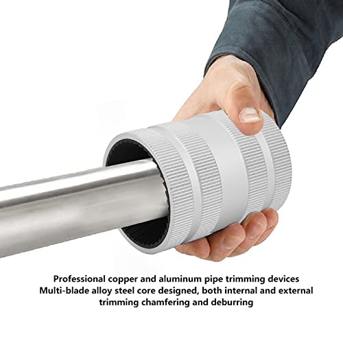 Pipe Reamer Deburring Tool Heavy Duty 5/16" to 2-1/8" OD Chamfer Tool for PVC PPR Copper Brass Aluminum Steel Pipe