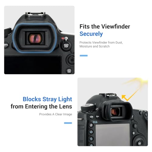 Kiwifotos Long Soft Viewfinder Eyecup Eyepiece for Canon 5D Mark IV III 7D Canon Eg Replacement