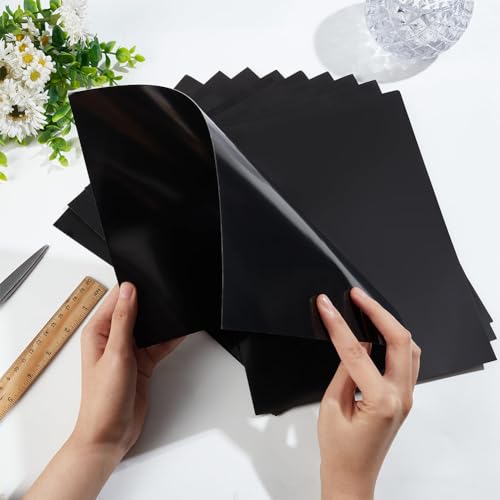 BENECREAT 10 Sheets Black Laser Engraving Testing Paper A4 28x21cm Double Sides Laser Marking Paper for Fiber Laser Marking and Engraving Laser Cutting Marking Machine
