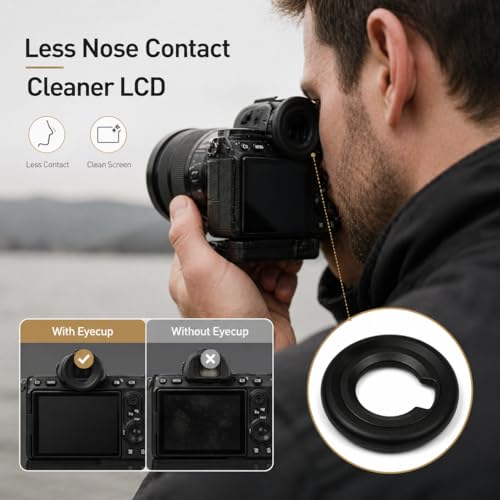 DK-33 Eyepiece Soft Silicone Camera Eyecup Viewfinder with Nikon Z8 Z9 Zf