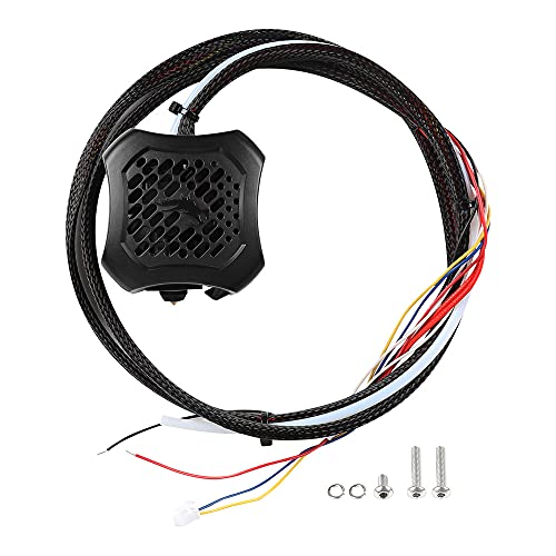 Creality Ender 3 V2 Full Hotend Kit, 3D Printer Accessories, Assembled Nozzle Kit with Dual Fans and ABS Shell for Ender-3 V2 Black